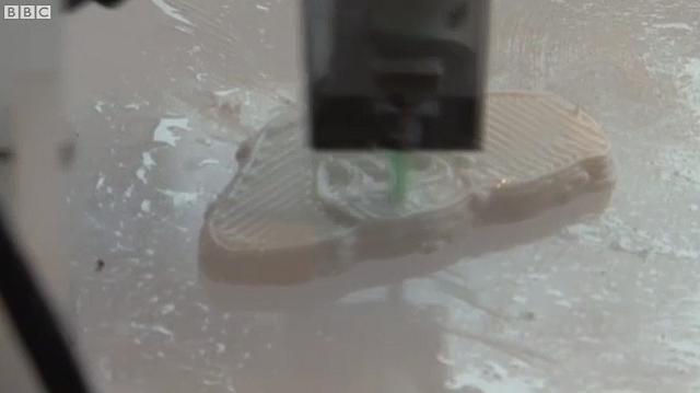 3D printer prints an ear
