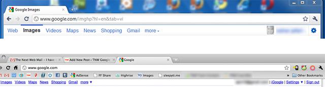 New Google Interface Screenshot