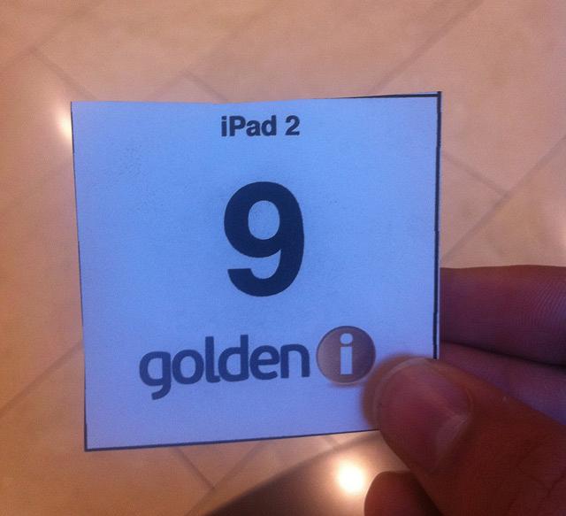 iPad 2 Golden i number