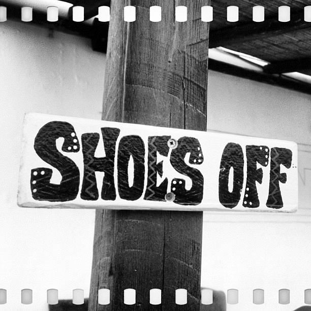 Shoes off - it's summer