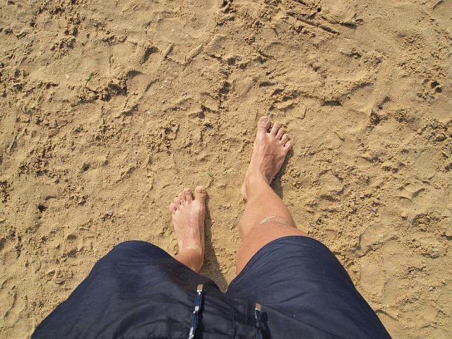 Walking on the beach