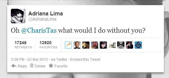 Adriana Lima Fake Tweet