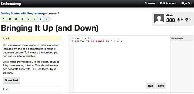 codecademy.com screenshot