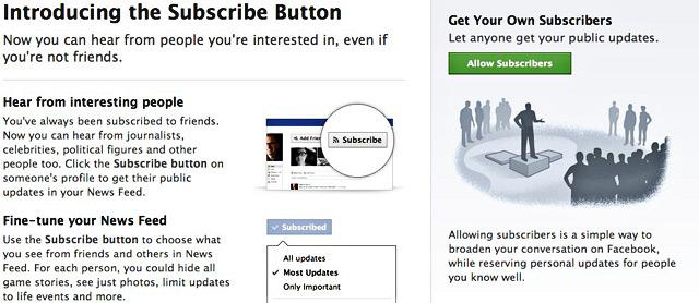 Facebook Subscriptions