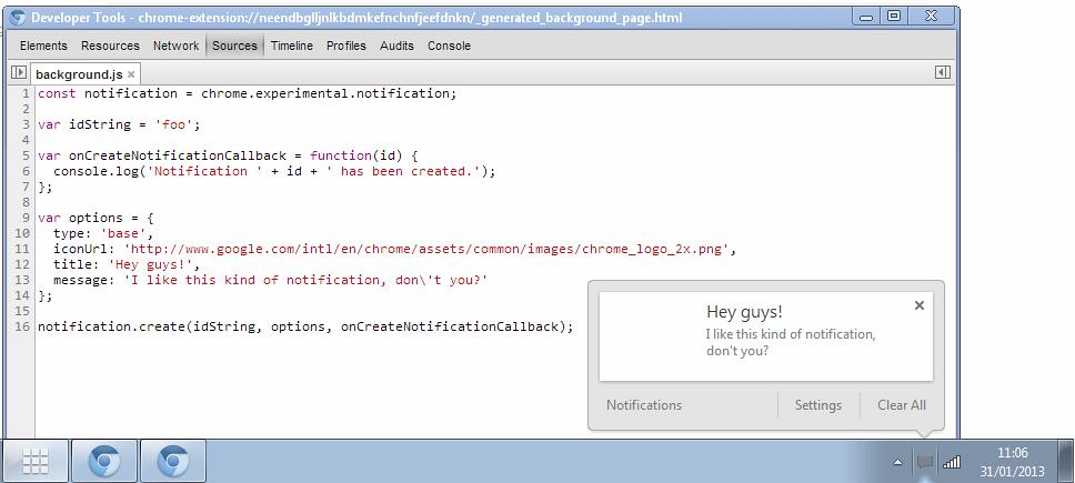 Chromium Rich Notification